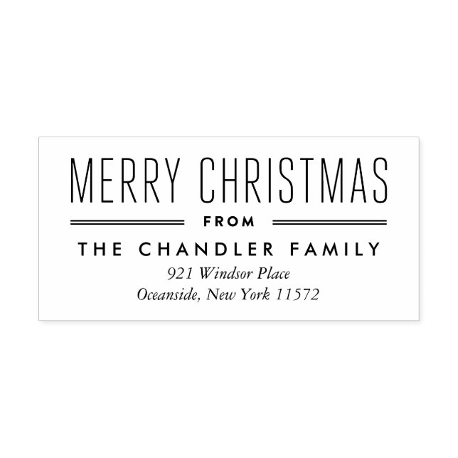 Caucho Sello de dirección de devolución de Navidades de t (Impresión)