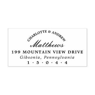 Caucho Sello de dirección de devolución de nombre y apell