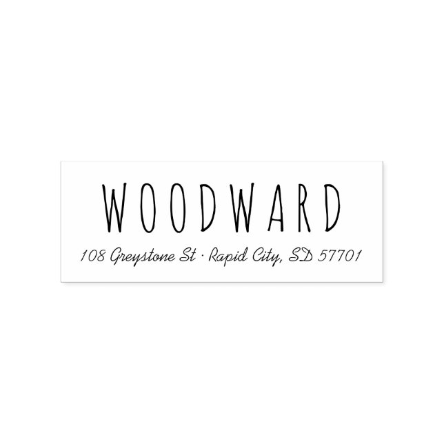 Caucho Sello de dirección de devolución del guión de letr (Impresión)