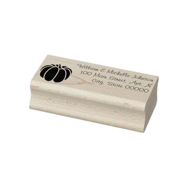 Caucho Sello de dirección de madera de parcela de calabaz (Sello)