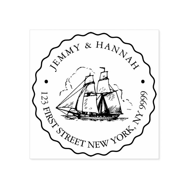 Caucho Sello de dirección de personalizado, sello de boda (Impresión)