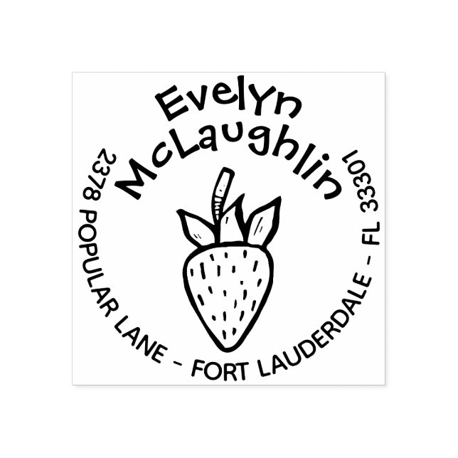 Caucho Sello de dirección de retorno de fresa caprichosa  (Impresión)