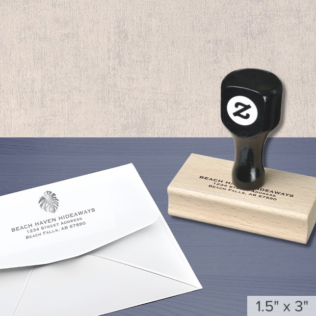 Caucho Sello de dirección de retorno de hoja de Monstera (Subido por el creador)