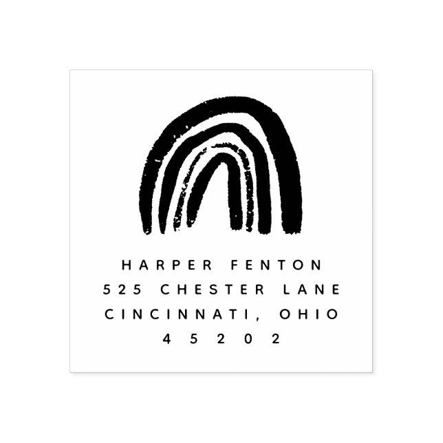 Caucho Sello de dirección de retorno de la plaza del arco (Impresión)