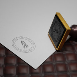 Caucho Sello de dirección de retorno de monograma suaves