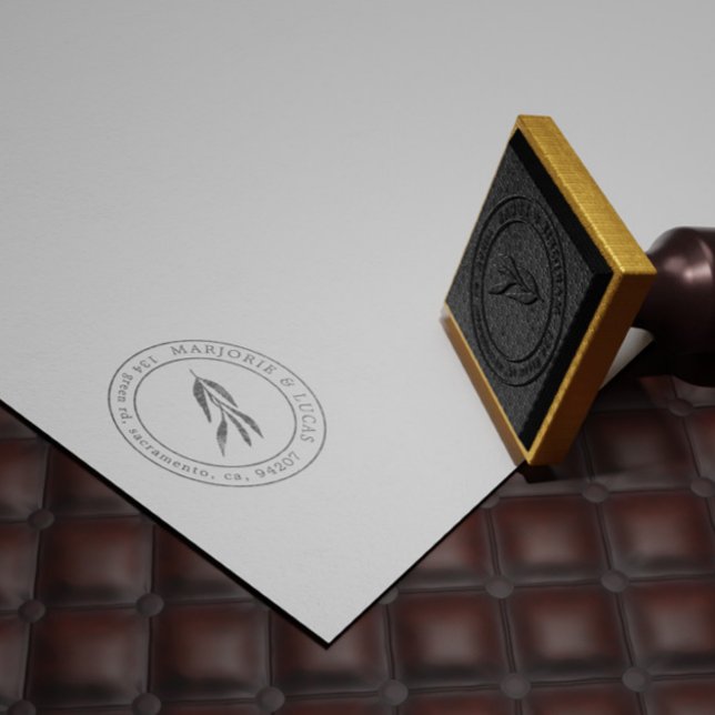 Caucho Sello de dirección de retorno de monograma suaves (Subido por el creador)