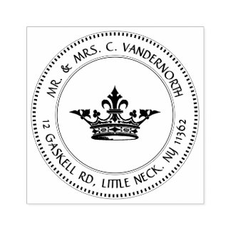 Caucho Sello de dirección de retorno vintage Corona franc