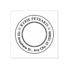Caucho Sello de dirección personal minimal – Diseño de no