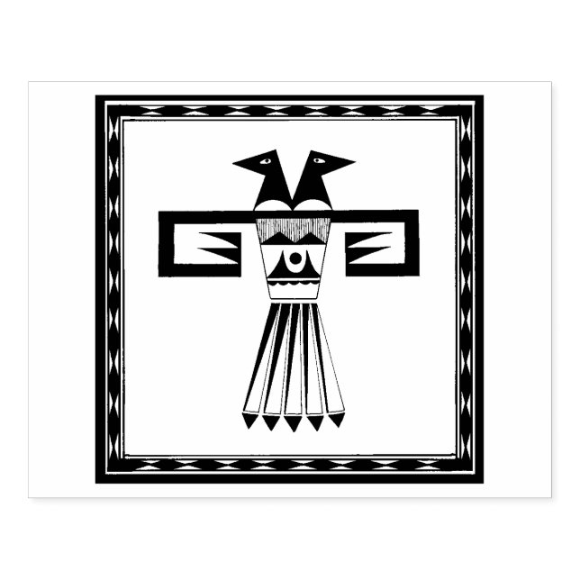 Caucho Sello de diseño de aves con dos puntas en el suroe (Impresión)