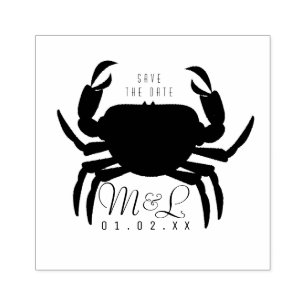 Caucho Sello de diseño de cangrejos modernos para guardar