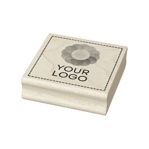 Caucho Sello de empresa con logotipo personalizado
