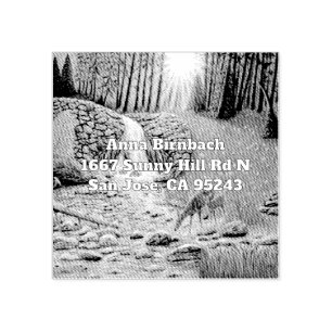 Caucho Sello de escena forestal personalizada