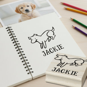 Caucho Sello de firma lindo para amantes de los perros