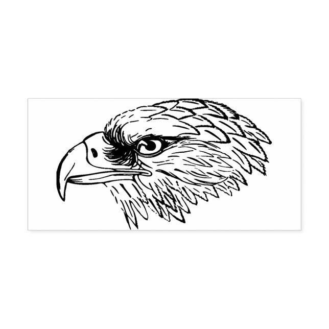 Caucho Sello de goma Cabeza de águila (Impresión)