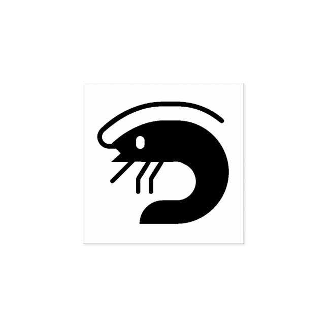 Caucho Sello de goma "camarón" (Impresión)