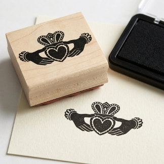Caucho Sello de goma Claddagh