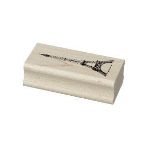 Caucho Sello de goma de 6 tamaños con imagen retro Torre 