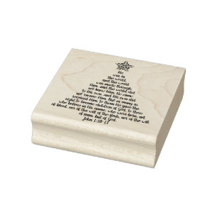 Caucho Sello de goma de árbol de Navidad personalizado Ju