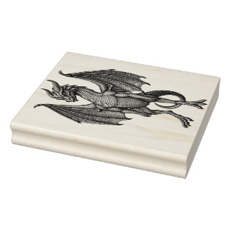 Caucho Sello de goma de arte de la madera de dragón grand