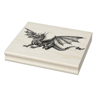Caucho Sello de goma de arte de la madera de dragón grand