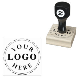 Caucho Sello de goma de arte de la madera - Logotipo o di