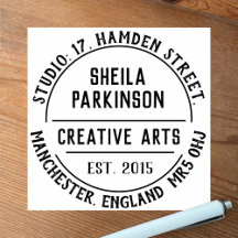 Sello de goma de artista creativo