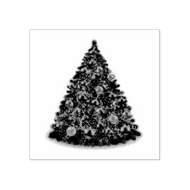 CAUCHO SELLO DE GOMA DE AUTO INKING: ÁRBOL DE NAVIDAD