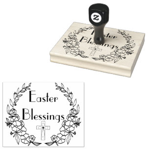 Caucho Sello de goma de bendiciones de Pascua