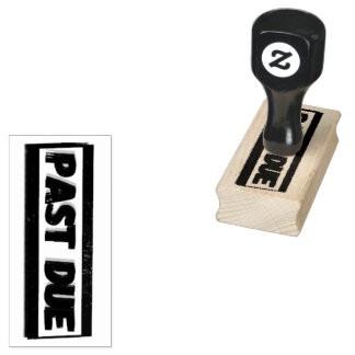 Caucho Sello de goma de bloque de madera "VENCIDO"