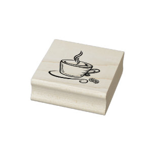 Caucho Sello de goma de café