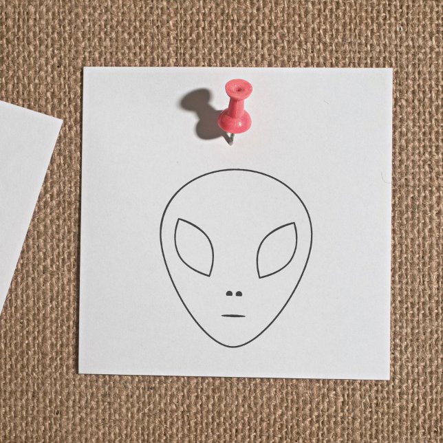Caucho Sello de goma de contorno de Alien (Alien Outline Rubber Stamp)