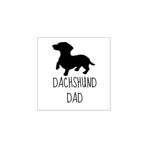 Caucho Sello de goma de Dachshund Dad