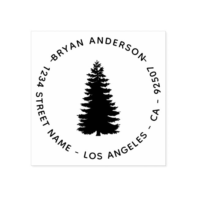 Caucho Sello de goma de dirección de devolución de árbol  (Impresión)