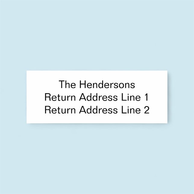 Caucho Sello de goma de dirección de devolución de nombre (MISOOK Family Name Return Address Rubber Stamp)