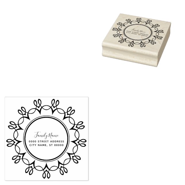 Caucho Sello de goma de dirección de devolución decorativ (Sellado)