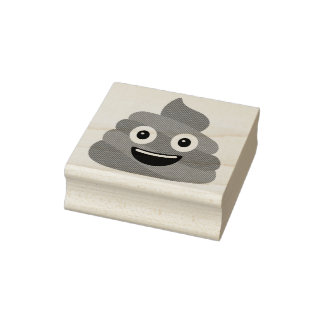 Caucho Sello de goma de Emoji de poop