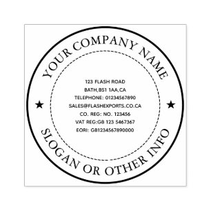 Caucho Sello de goma de empresa comercial personalizada