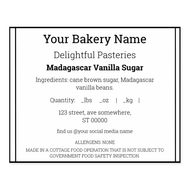 Caucho Sello de goma de etiqueta de ingrediente (Impresión)