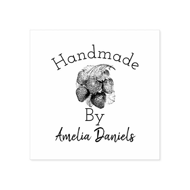 Caucho Sello de goma de fresa de verano lúgubre (Impresión)