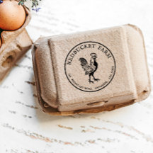 Sello de goma de gallo de época