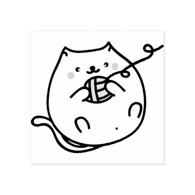 Caucho Sello de goma de gato (Impresión)