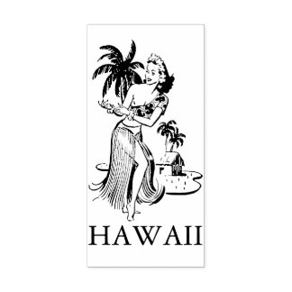 Caucho Sello de goma de HAWAII HULA DANCER