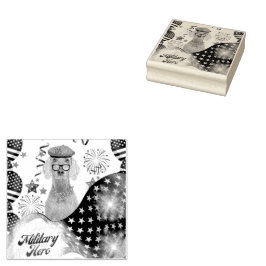 Caucho Sello de goma de héroe militar Weimaraner