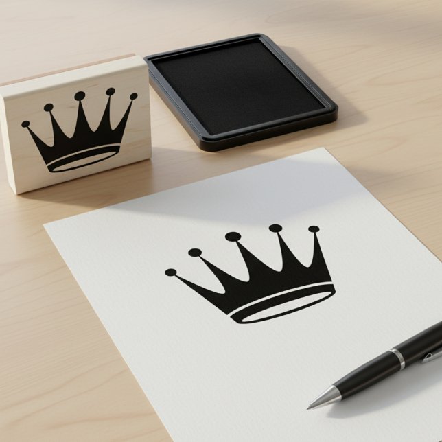 Caucho Sello de goma de la Corona Real (Royal Crown Rubber Stamp)