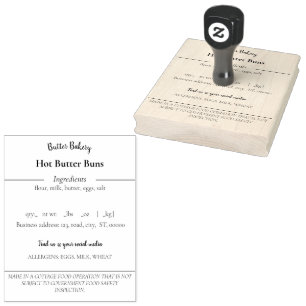 Caucho Sello de goma de la etiqueta de alimento de algodó