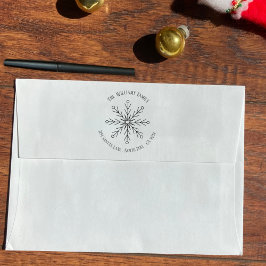 Caucho Sello de goma de la familia de invierno Snowflake