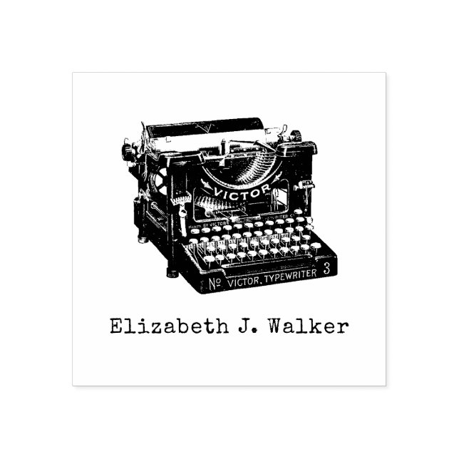 Caucho Sello de goma de la máquina de escribir, personali (Impresión)