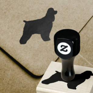 Caucho Sello de goma de la silueta del perro de cocker