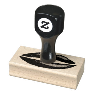 Caucho Sello de goma de labios rojos para mujeres