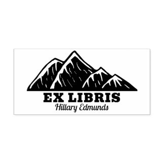 Caucho Sello de goma de las Montañas Ex Libris